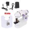 Household Night Light Electric Foot Pedal Straight Line Mini Hand Table Portable Sewing Machine 220V Two Thread Kit