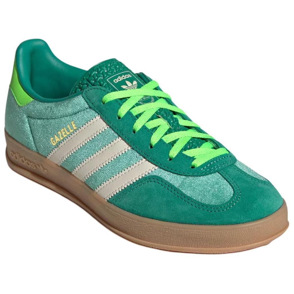 adidas Gazelle Indoor Полу-паркетный Зеленый Велюр (Женский)
