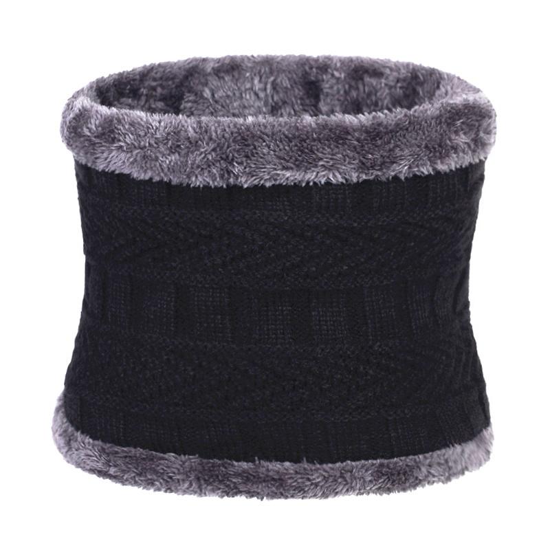 Зимняя теплая шапка шапочки мужские шапки шарф теплая дышащая шерстяная вязаная шапка для мужчин двухслойная шапка