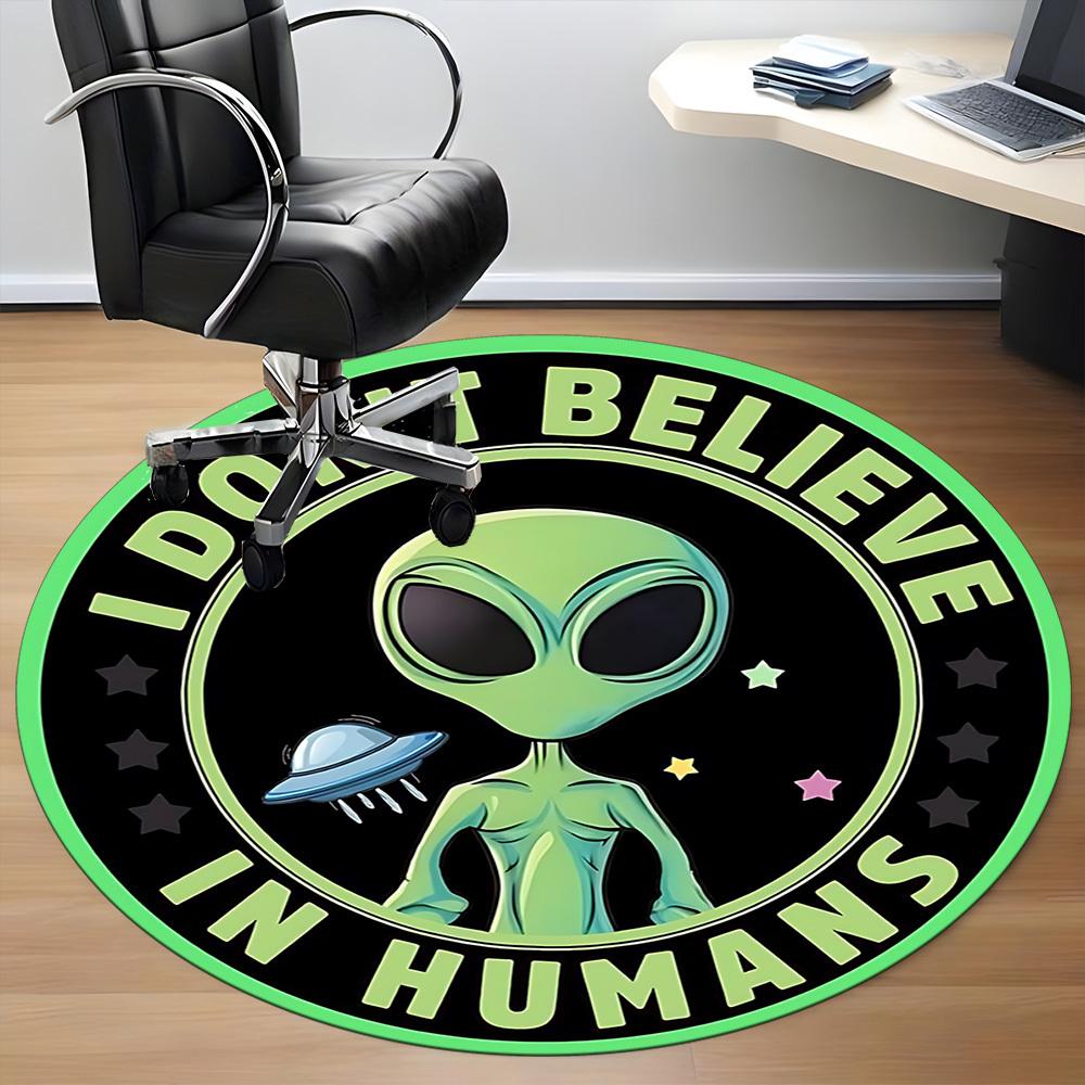 1PC Alien Pattern Chair Carpet for Office, Indoor Non-Slip Washable  Carpet, Soft Comfortable Mat For Office Room yy250930082