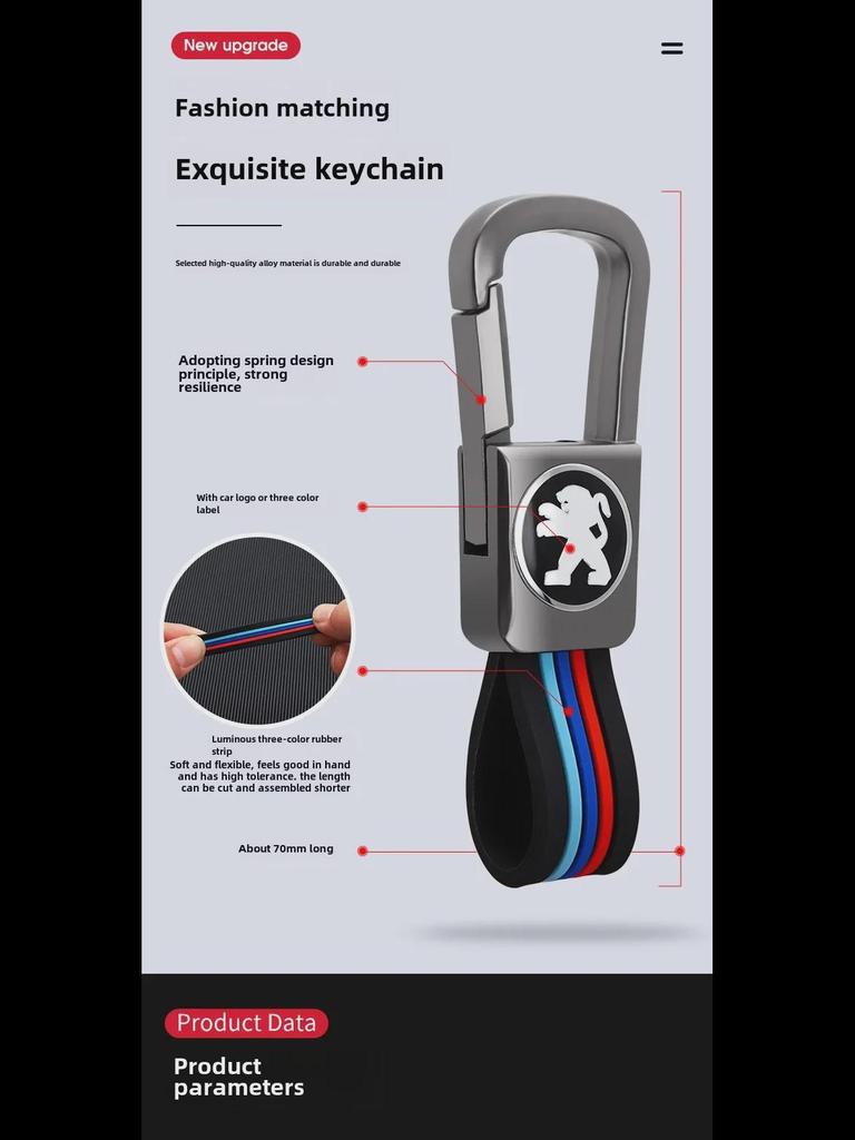 High-End Key Cover for Dongfeng Peugeot 2008, 308, 408, 508L, 4008, 5008, New Energy Vehicles