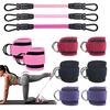 Fitness Ankle Strap with 3 Resistance Bands Glute Workouts Leg Training Kickbacks Booty Hip Abductors Body Exercise Ankle Resistance Bands with Cuffs