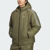 Adidas Originals FW25 Куртка с утеплителем Primaloft, логотипом и тремя полосками, водоотталкивающая, ветрозащитная, теплая, толстая, спортивная, с длинным рукавом, хлопковая, мужская куртка KH2025