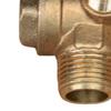 Air Compressor Check Valve 3-Way Easy Installation Copper/Zinc Alloy Male Threaded Unidirectional Check Valve Pipe Fitting for Air Compressor