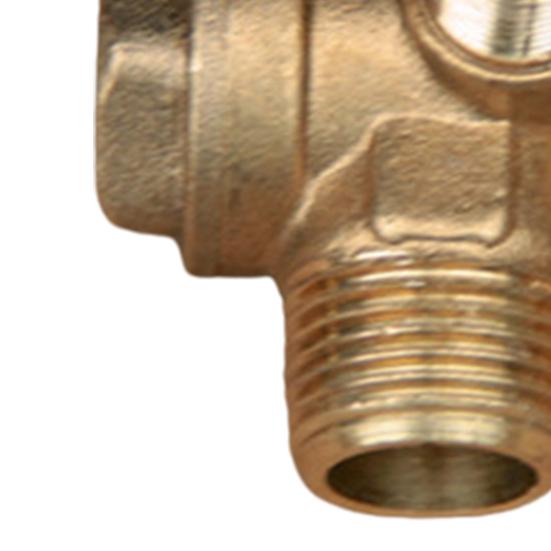 Air Compressor Check Valve 3-Way Easy Installation Copper/Zinc Alloy Male Threaded Unidirectional Check Valve Pipe Fitting for Air Compressor