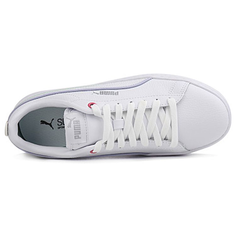 Puma Smash Platform Piping - Мужские Кроссовки Белые Сиреневые 373315-02