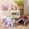Pet Princess Tent Refreshing Foldable Small Dog House Mosquito-Repellent Breathable Polyester Dog House Tent