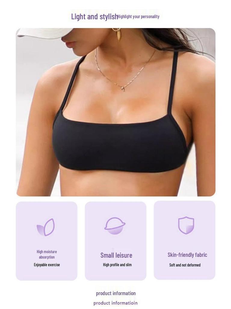 Women's Padded Sports Bra - Stylish Support for Running, Yoga & Training