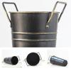 Pastoral Style Flower Arranging Bucket Metal Umbrella Rack New Iron Vase  Office