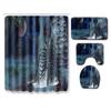 Thriller Skull Bathroom Shower Curtain Floor Mat Toilet Cover Foot Mat Four-Piece Set