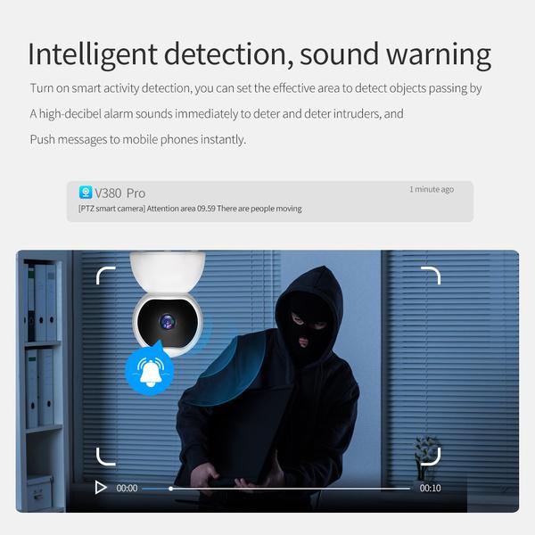 Высококачественная 1080P инфракрасная IP-камера ночного видения Беспроводная камера Wi-Fi Pan Tilt Камера видеонаблюдения Система видеонаблюдения P2P Телефон Пульт дистанционного управления