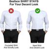 Men Shirt Stays Shirt Garters For Men Elastic Adjustable Shirt Holders Shirt Stays With Locking Non-slip Clips(1 Pair, Black)