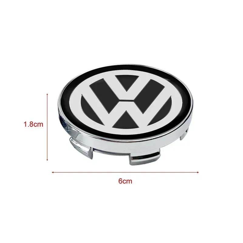 Для Volkswagen VW 4 шт. 56/60 мм Автомобильный значок Колпачки ступицы колеса Дисковые колпаки Автоаксессуары Для Volkswagen Golf-5 6 7 Jetta Lavida