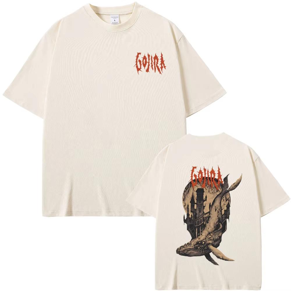 Французская Метал-Группа Gojira From Mars To Sirius Flying Whales Винтажная Рок Графика Футболка Мужская Женская Мода Оверсайз Уличная Одежда