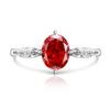 925 Sterling Silver Ice Cut Pigeon Egg Shape Colored Gem Super Sparkling High Carbon Diamond Simple Ring for Women Fashion Jewelry Gift