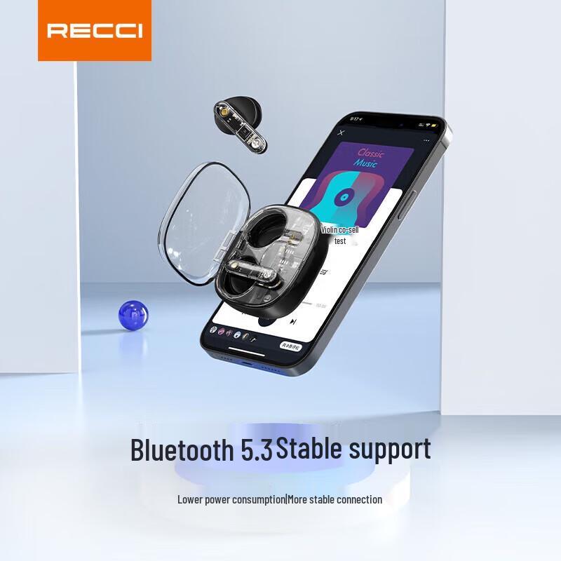 Recci REP-W58 Transparent Mecha Bluetooth Earbuds