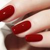 Fake Nail Medium-Long Wine Red Safe Wear-resistant Perfect Fitting Fake Nail for Festivals Special Occasions
