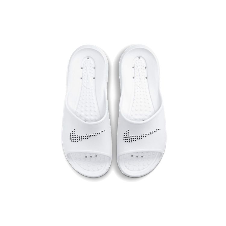 Nike Victori One Slide Polka Swoosh - Белые мужские кроссовки черные CZ5478-100