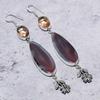 Lake Superior Agate, Morganite 925 Sterling Silver Jewelry Earring 4.02"
