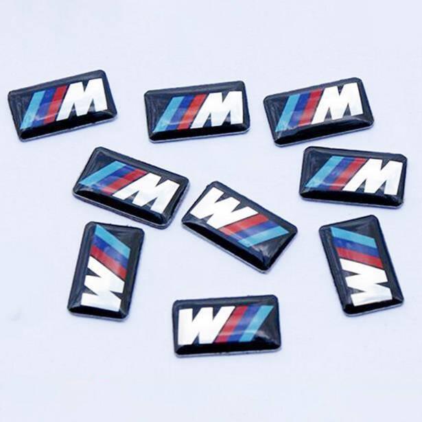 kyapx5 For M Logo 4/8pcs Car Steering Wheel Sticker Hub Decoration Decals Lables For BMW M F31 F34 F32 E52 E53 E60 E90 E91 E92 E93