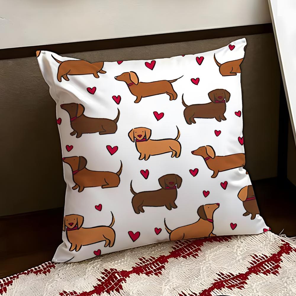 Stretchy Sausage dog Cushion Cover Reversible Soft Durable Pillow Cover Home  Car MultiScene Use for Daily Comfort