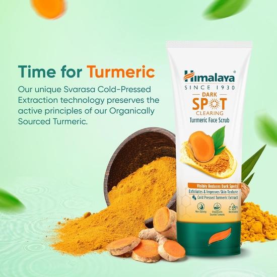 Himalaya Dark Spot Clearing Turmeric Face Scrub | Organically Sourced Turmeric | Reduce Dark Spots In 7 Days | Gives Radiant Skin | 100g