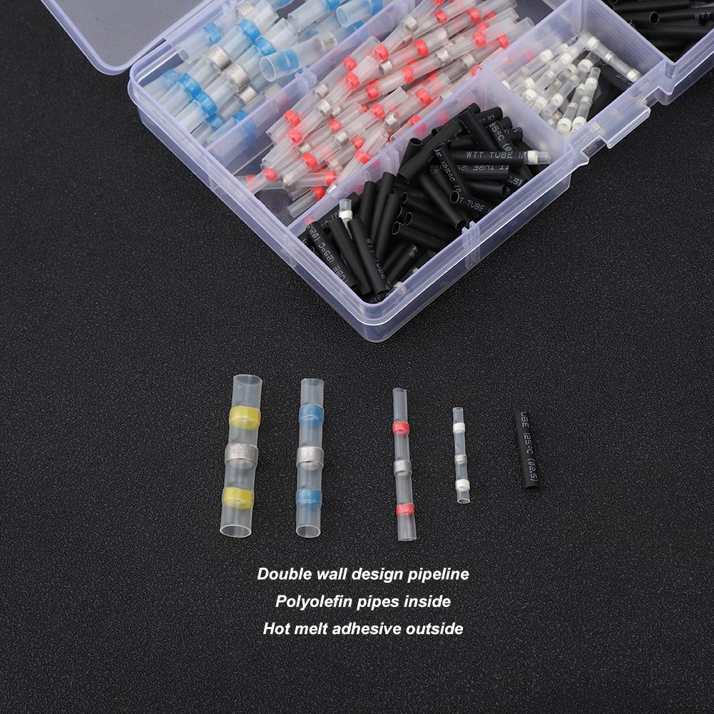 300 шт. Паяльная гильза, клемма для провода, сварное соединение, термоусадочная изоляция, водонепроницаемая