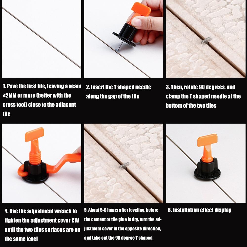 50pcs PP Tile Leveling System Precision Tile Leveler Locator Tile Leveler Kit Tile Installation