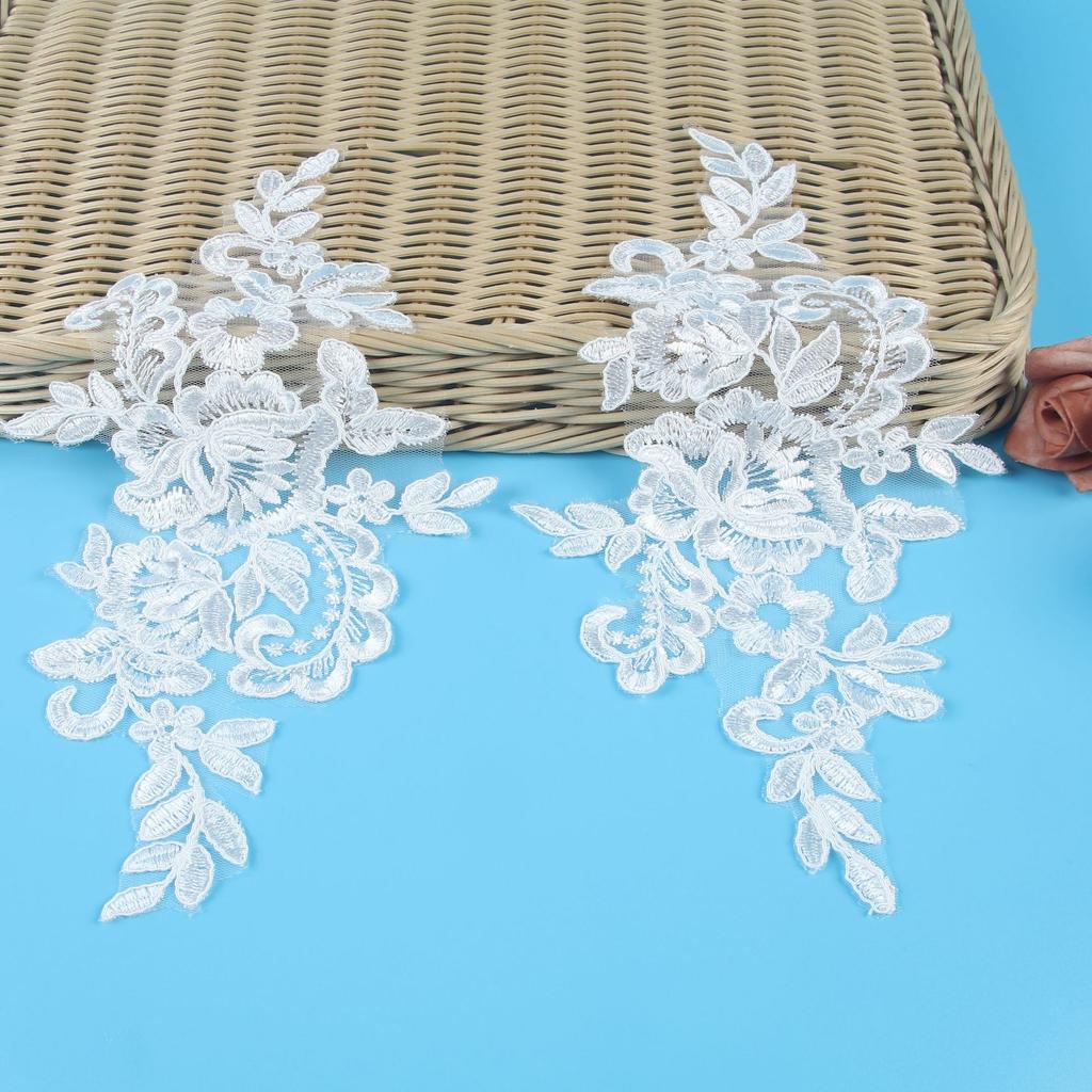 Bone Rope Lace Lace Haute Couture Embroidery Wedding Dress Veil With Car Stock Flower Sticker Car Stock Embroidery Lace To Flower