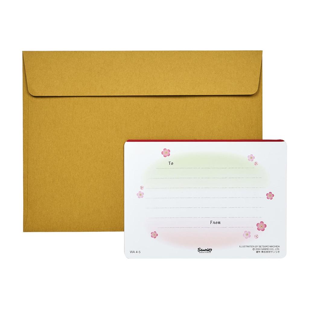 Sanrio Message 453897 Открытка, Многоцелевая, Манеки-неко (Lucky Cat) WA4-5