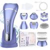 7 In 1 Electric Razor for Women Shaver Lady Shaver Body Hair Trimmer for Armpit Bikini Arm Leg Face Mustache Portable Painless Hair Removal Set
