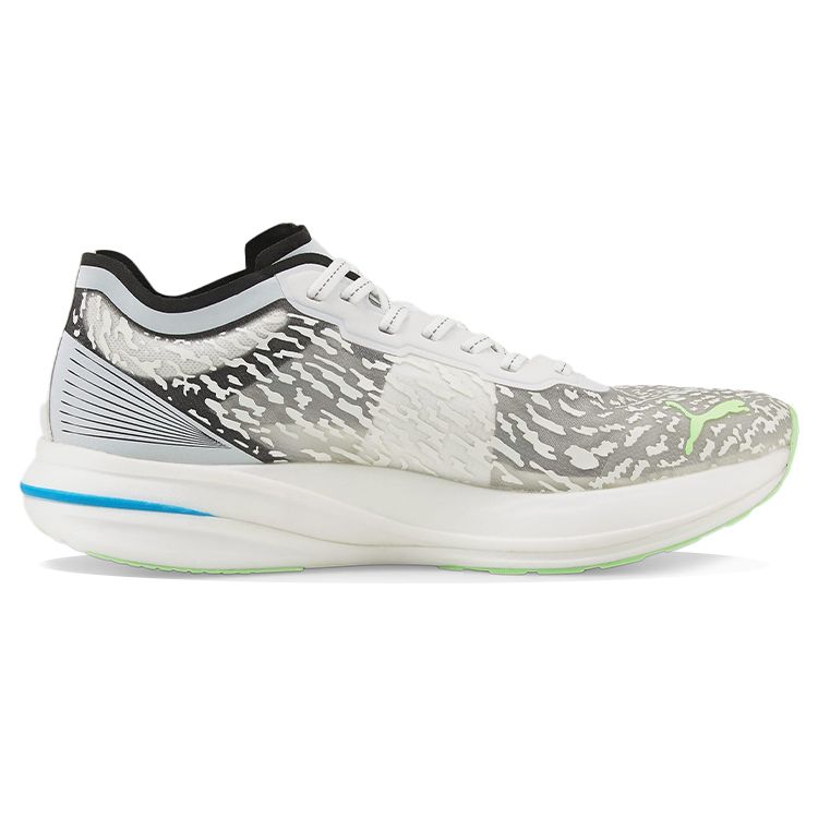 Puma Мужские кроссовки Deviate Nitro Elite Racer Wildwash Белый Ocean-Dive Fizzy-Lime 376538-01