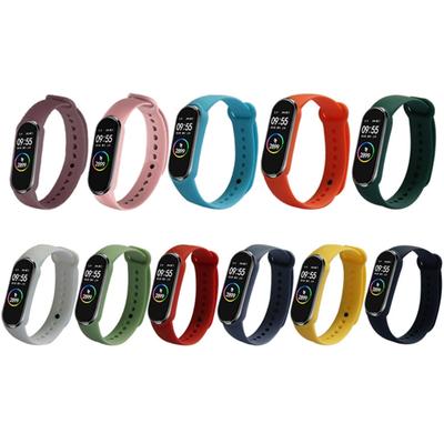 Быстросъемные силиконовые ремешки для смарт-часов Mi Band 6 5, моющиеся, аксессуары для часов.