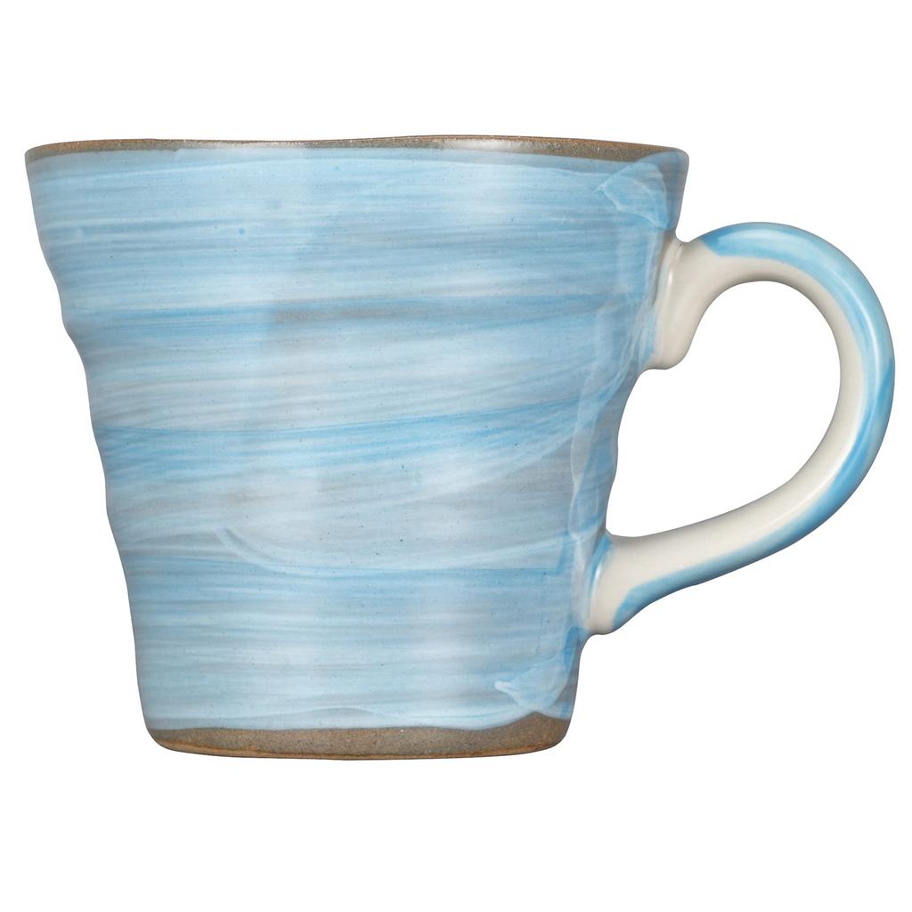 Кружка Mino Ware, диаметр 9 см, высота 8 см, цвет акварельный синий, сделано в Японии, 132-8003