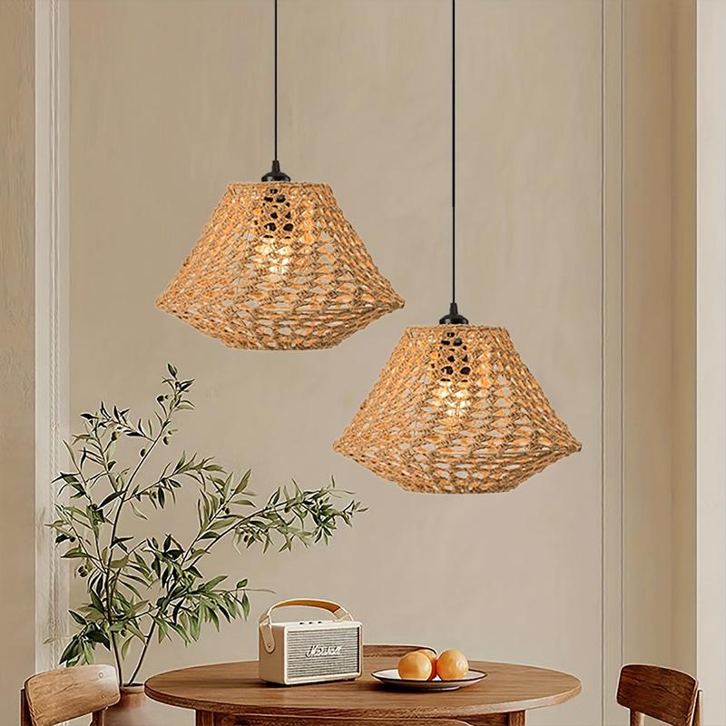 1 шт. Макраме Подвеска Бохо Шик Ручная работа Осветительный прибор для гостиничного номера Богемный Хоумстей 30x30x19,5 см