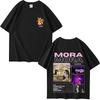 Rapper MORA MICRODOSIS Тур Альбом Графическая Футболка мужская женская Оверсайз 100% Хлопок Летний топ Унисекс больших размеров