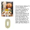 Jungle Safari Animal Lion Number Balloons Set For Kids 1 2 3 Year Birthday Party Decorations Wild One Avocado Green Globos