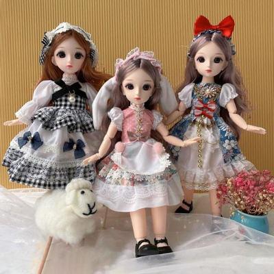 30 см мини подвижная 23 шарнирная кукла игрушка для девочек 3D большие глаза BJD принцесса полная одежда коллекция платьев детская кукла подарок