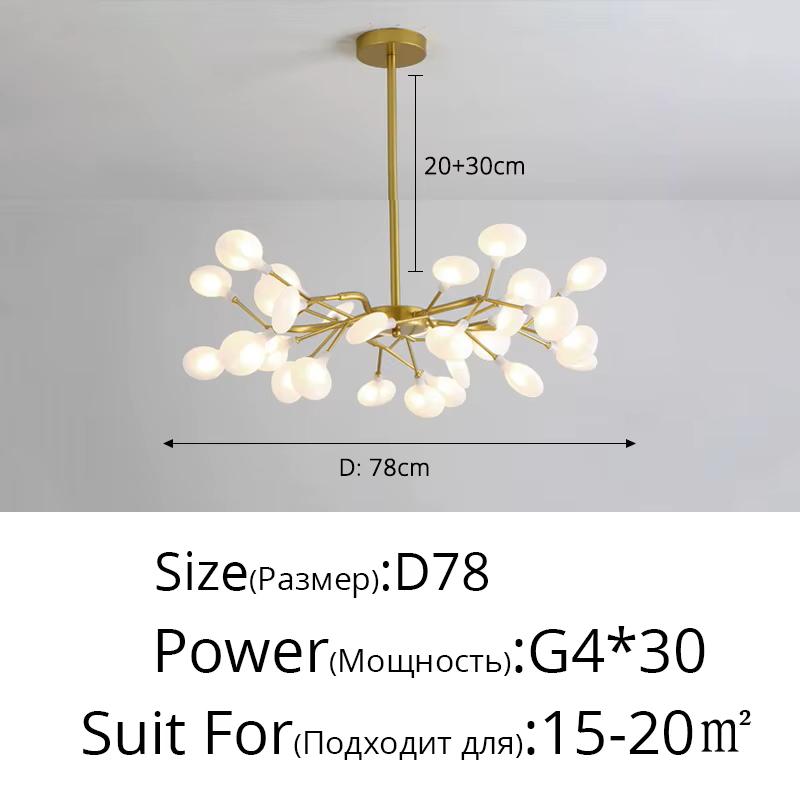 Nordisk G4 LED Lysekrone Belysning Moderne Gren Pendellampe Stue Gull / Svart Kunstdekor Innendørs Belysning(pære IKKE inkludert)
