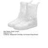 Reusable Waterproof Shoe Covers Anti-Slip Rain Shoe Covers Snap Button Shoe Covers for Rain Snow Mud Men Women