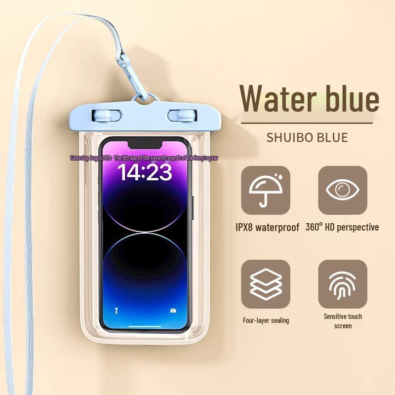 Водонепроницаемый чехол для телефона с сенсорным экраном и шейным ремешком для плавания, рафтинга и дождя - Делайте фотографии под водой