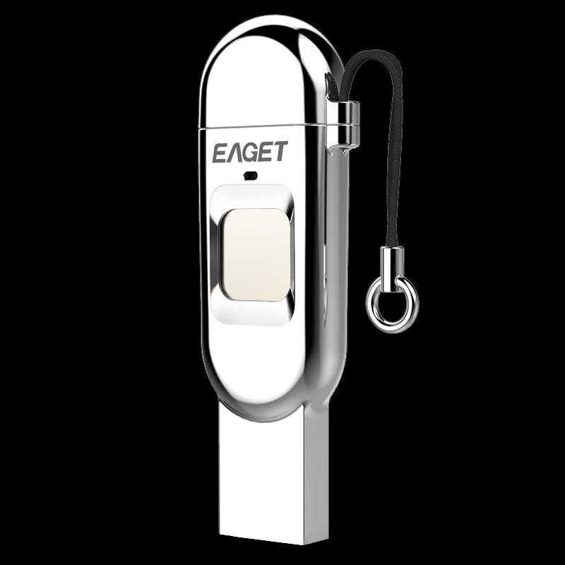 EAGET FU68 Флеш-накопитель USB 3.0 Type-C с двойным интерфейсом и шифрованием по отпечатку пальца