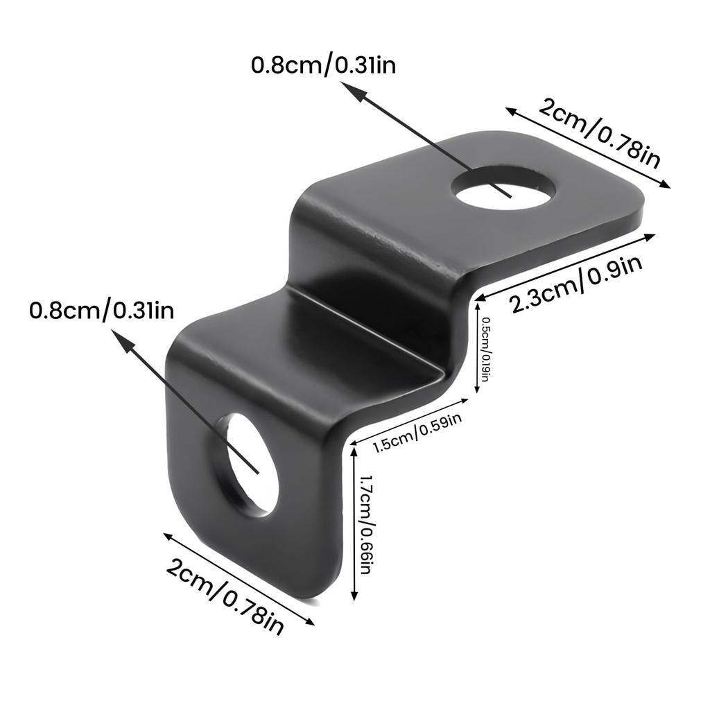 Biqing 2 Pcs Fog Light Stays Universal Turn Signal Stay W-Shaped Design Motorcycle Turn