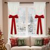 Рождественские красные банты-подхваты для штор, бархатные банты-зажимы для штор, бордово-красные держатели для штор, задние фиксаторы для Рождества, свадьбы, дня рождения, вечеринки, дома, отеля