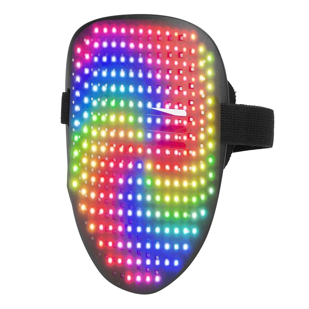 Подсветка для лица 25 статических и 25 движущихся изображений Перезаряжаемый светодиодный трансформирующийся чехол для лица