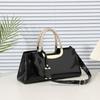 Fashionable Glossy Rubber-coated Leather Handbag for Women and Dinner Bag