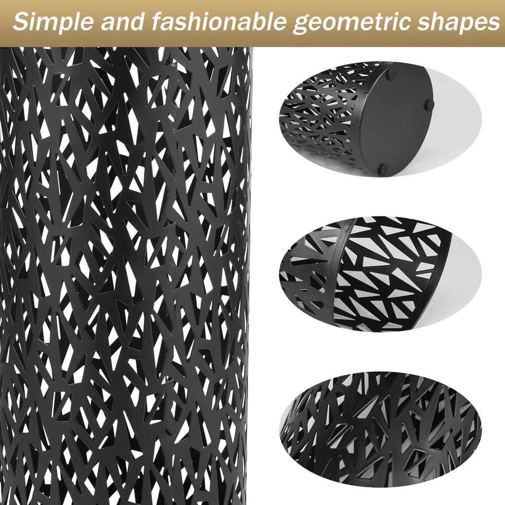 Держатель для зонта, металлическая полая стойка, ведро для хранения, отдельно стоящее круглое ведро, водонепроницаемая стойка для тростей