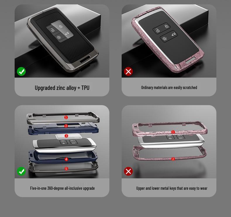 Renault Koleos Key Cover: Metal Protective Shell for Dongfeng Renault Models