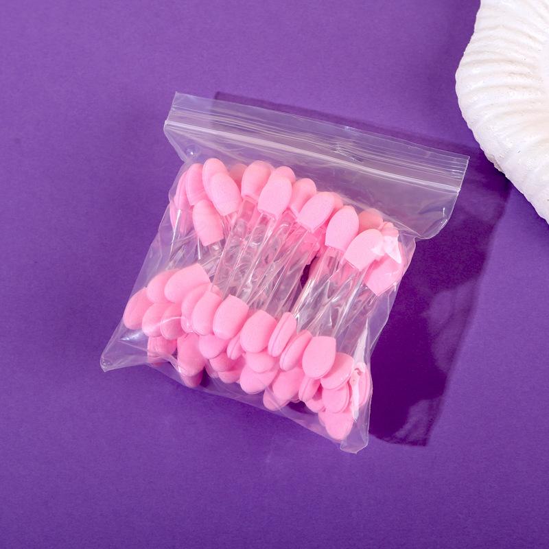 50PCS Disposable Eye Shadow Brushes Dual Sided Sponge Nylon Makeup Eye Shadow Brushes For Cosmetic Applicator Make Up Hot
