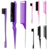 3Pcs/Set Hair Styling Comb Kit with Double-side Edge Control Teasing Bristle Brush Rat Tail Women Comb Back Brushing Combing Braiding Slicking Styling